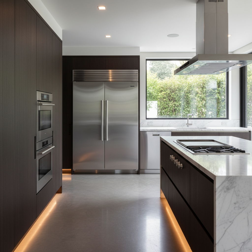 Premium appliance suite in a luxury home